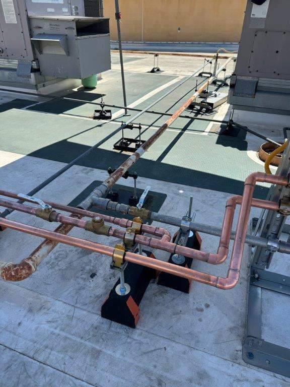 Rooftop commercial plumbing work
